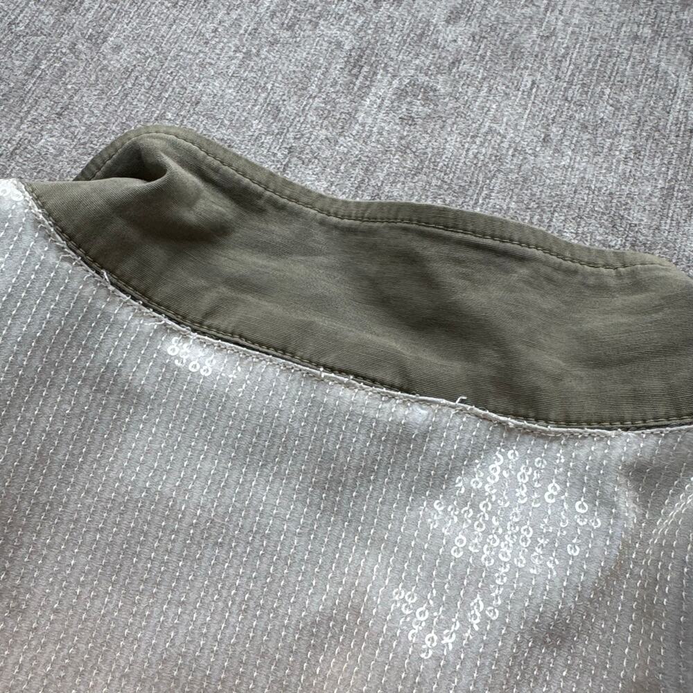 $468 Le Superbe Hotel California Anorak jacket in green with sequin back - Picture 9 of 9